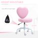 Heart Love Shaped Back Design Office Chair With Adjustable Height, Pink_maomaolike.com