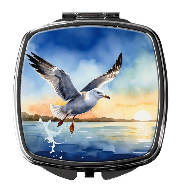 Gull Flying Low Compact Mirror Decorative Travel Makeup Mirror For Women Girls Gifts Pocket Makeup Mirror Folding Handheld_maomaolike.com