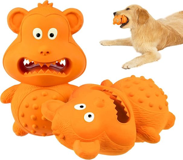Dog Toys For Aggressive Chewers, Puppy Chew Toys For Teething Natural Rubber Sound Attracts Attention/Reduce Anxiety&Boring 1-Pcs Tough Pet Dental Chews Toy For Small Meduium Large Dogs Breed_maomaolike.com