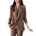 Women's Clothing Design Sense Small Suit Jacket Back Split Top Long Sleeve_maomaolike.com