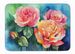New York Roses In Watercolor Memory Foam Kitchen Mat Machine Washable Anti-Fatigue Mat Cushion Comfort Bath Mat Or Kitchen Rug_maomaolike.com