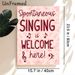 Spontaneous Singing Slogan Painting Poster, Blush Pink Floral Pattern Poster, Warm Cheerful Musical-themed Decor, Ideal For Living Room, Music Room_maomaolike.com