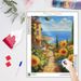 PhotoCustom Full Round Diamond Seaside Sunflower Path Scenery Diamond Embroidery Wall Decor Personalized Gift_maomaolike.com