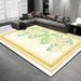 Living Room Rug Large Size Gorgeous Gold Frame Design Bedroom Rug Plush Thickened Machine Washable Thickened Underlay Interior Decorative Rug_maomaolike.com