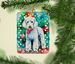 Bedlington Terrier Christmas Porcelain Ornament Christmas Tree Hanging Decorations For Home Christmas Holiday, Rectangle, Gift, Multicolor_maomaolike.com