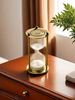 1pc Countertop Metal Material Hourglass Timer Retro Bronze Design Suitable For Office Desktop Decoration Ornament Hourglass_maomaolike.com