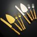 Nature Bamboo Handle Flatware, 4-Piece Set, Stainless Steel 18/10 Food Safety Grade Silverware Cutlery Set Wedding Cake Cutting Set Shovel Knife Fork_maomaolike.com