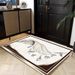 Living Room Rug, Oversized Rug, Marble Pattern With Geometric Border Bedroom Rug,Soft Thickened Washable Thickened Underlay,Bedside Rug Decorative Rug_maomaolike.com