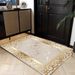 Living Room Rug Large Size Gorgeous Gold Frame Design Bedroom Rug Plush Thickened Machine Washable Thickened Underlay Interior Decorative Rug_maomaolike.com