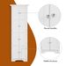 High Storage Cabinet With Door And 4 Shelves, Suitable For Living Room, Kitchen, Office, Bedroom, Bathroom, Modern Style, White_maomaolike.com
