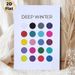 Deep Winter Color Palette Painting Poster, Vibrant Minimalist Color Dot Poster, Practical Color Reference Ideal For Home Studio, Fashion Workspace_maomaolike.com