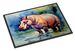Hippopotamus Doormat Front Door Mat Indoor Outdoor Rugs For Entryway, Non Slip Washable Low Pile, 24H X 36W_maomaolike.com