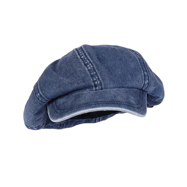 Hot Sale Ladies Stylish Retro Octagonal Cowboy Hat Women Lightweight Breathable Sun Protection Beret with Long Brim for Photo_maomaolike.com