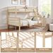 Twin Over Full Bunk Bed With Thick Posts,Wooden Bunk Bed With High Guardrail And Ladder For Kids, Teens, Dorm Rooms, And Guest Rooms,No Box Spring Needed,Natural_maomaolike.com