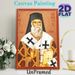 Saint Nektarios Orthodox Painting Poster, Traditional Gilded Religious Portrait Poster, Exquisitely Detailed Sacred Artwork Suitable For Home Chapel_maomaolike.com