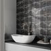 20*20cm*30 Pieces Set Black Marble Peel And Stick Floor Tiles – Waterproof Self-Adhesive Vinyl Flooring Stickers For Bathroom, Kitchen & Living Room_maomaolike.com