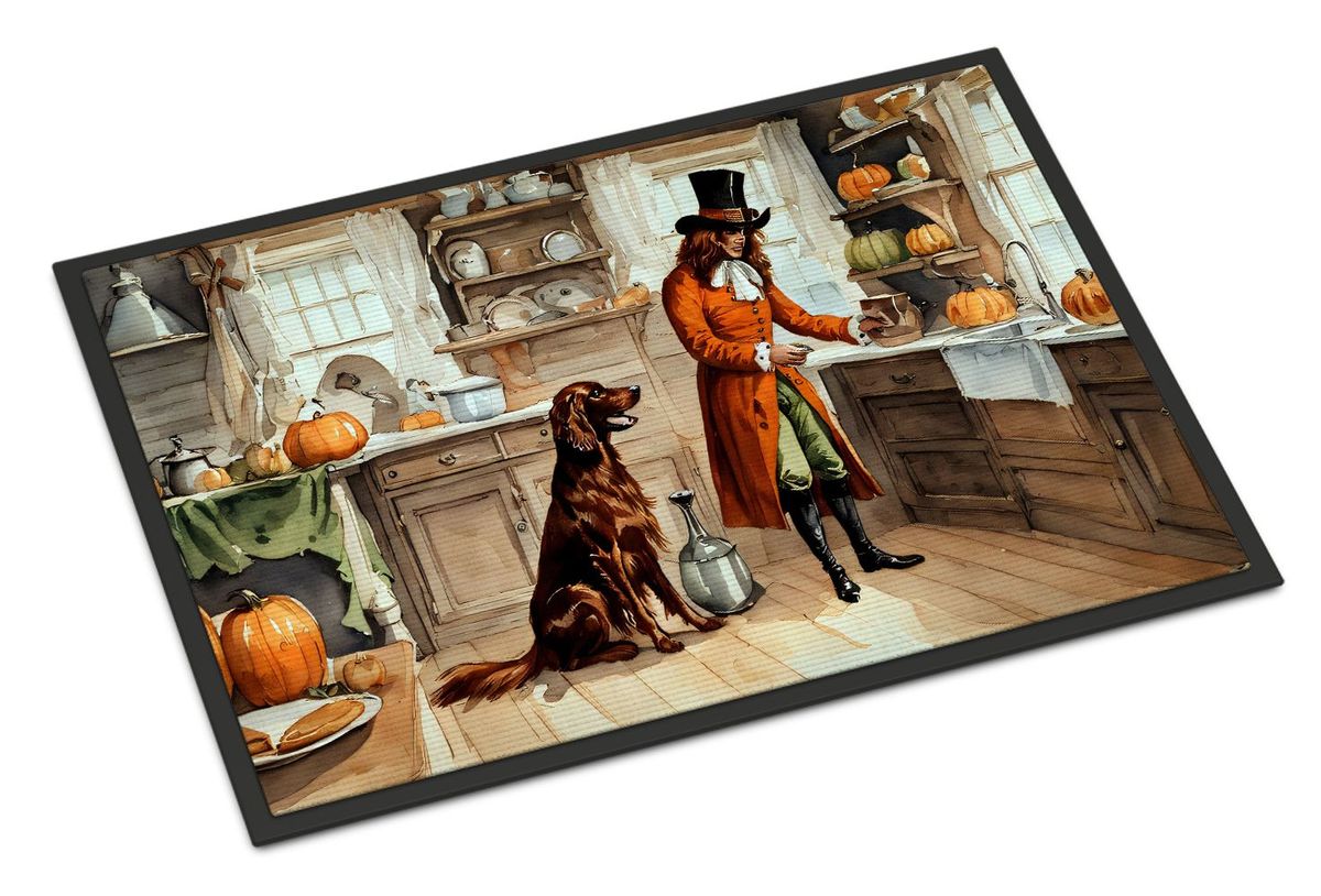 Irish Setter Fall Kitchen Pumpkins Doormat Front Door Mat Indoor Outdoor Rugs For Entryway, Non Slip Washable Low Pile, 24H X 36W_maomaolike.com