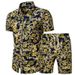 Men's Clothing Short Sleeve Shirt Printed Shirt Set _maomaolike.com