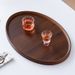 Walnut Color Round Commercial Household Hotel Tea Cake Snacks Dessert Dried Fruit Bamboo Wooden Tray_maomaolike.com