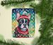 Boston Terrier Christmas Porcelain Ornament Christmas Tree Hanging Decorations For Home Christmas Holiday, Rectangle, Gift, Multicolor_maomaolike.com