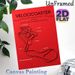 Velocicoaster Roller Coaster Painting Poster, Sleek Red-toned Structural Diagram Poster, Displays Detailed Ride Sections & Parameters, Ideal For Home_maomaolike.com