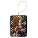 Cavalier Spaniel And Santa Claus Porcelain Ornament Christmas Tree Hanging Decorations For Home Christmas Holiday, Rectangle, Gift, Multicolor_maomaolike.com