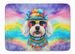 Bichon Frise Hippie Dawg Memory Foam Kitchen Mat Machine Washable Anti-Fatigue Mat Cushion Comfort Bath Mat Or Kitchen Rug_maomaolike.com
