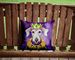 Bedlington Terrier King Of Mardi Gras Throw Pillow Machine Washable, Indoor Outdoor Decorative Pillow For Couch, Bed Or Patio, 14Hx14W_maomaolike.com