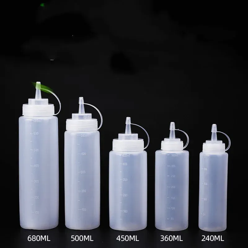 Distributed 240ml, 360ml, 450ml, 500ml, 680ml Pet Squeeze Plastic Storage Bottle_maomaolike.com