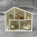 White Plastic Mini House Sculpture Craft, Nordic Minimalist Style Figurine For Living Room Tabletop Layout
_maomaolike.com