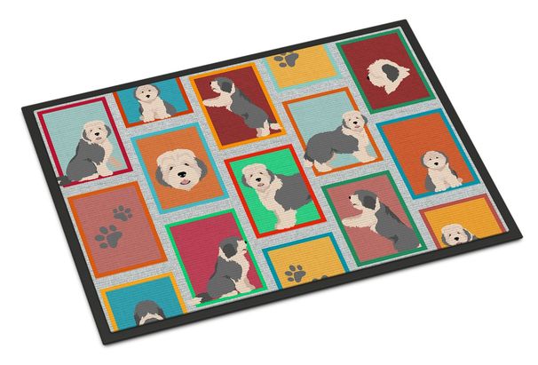 Lots Of Old English Sheepdog Doormat Front Door Mat Indoor Outdoor Rugs For Entryway, Non Slip Washable Low Pile, 24H X 36W_maomaolike.com