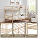 Full Over Full Bunk Bed With Ladder,Wooden Bunk Bed With High Guardrail And Ladder For Kids, Teens, Dorm Rooms, And Guest Rooms,No Box Spring Needed,Natural_maomaolike.com