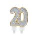 Birthday Candles Cake Numeral Candles Happy Birthday Cake Candles Topper Decoration For Birthday Wedding Anniversary Celebration Supplies (silver,20th)_maomaolike.com
