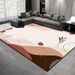 Living Room Rug,Large Rug,Oversized, Gold Leaves Design,Bedroom Rug,Soft And Thick, Machine Washable, Thickened Rug, Bedside Rug,Decorative Indoor Rug_maomaolike.com