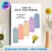 Problem-Solving Guide Painting Poster, Soft-toned Step-by-Step Instruction Poster, Practical Problem-solving Guidance Ideal For Office, Study Space_maomaolike.com