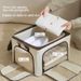 Foldable Oxford Cloth Storage Bin With Steel Frame For Clothing Quilt Closet Organization_maomaolike.com