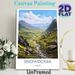 Snowdonia Wales Mountain Valley Painting Poster, Vibrant Stylized Scenic Landscape Poster, Delivers Tranquil Natural Ambiance, Ideal For Living Room_maomaolike.com
