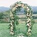 78"H X 45"W Metal Garden Arch Trellis; Adjustable Arbor Trellis For Garden Climbing Plants Support Or Wedding Decor,Black_maomaolike.com