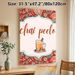 Chai Peelo Themed Painting Poster, Vibrant Ethnic Style Poster, Bohemian Patterned Border With Spiced Chai Cup, Warm Cozy Decor Ideal For Kitchen And_maomaolike.com