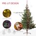 Artificial Prelit Christmas Tree, Sparse Realistic Cedar Tree With Dual Color LED Lights And Tips, Easy Assembly, Hinged Xmas Tree For Home Office Holiday_maomaolike.com
