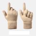 Sports Gloves Skiing Cycling Motorcycle Hiking Touch Screen Gloves Men's Fleece Thick Gloves Wool Knit Warm Touch Screen_maomaolike.com