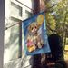 Maltipoo Happy Birthday House Flag Large Porch Sleeve Pole Decorative Outside Yard Banner Artwork Wall Hanging, Polyester, House Size, Multicolor_maomaolike.com
