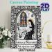 Julian Of Norwich Religious Painting Poster, Vintage Detailed Illustrated Scene With Nun, Cat & Stained Glass Poster, Serene Spiritual Artwork_maomaolike.com