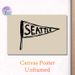 Seattle Pennant Painting Poster, Hand-drawn Minimalist Line Art Poster, Adds Gentle Local Charm, Ideal For Living Room, Bedroom Or Entryway_maomaolike.com