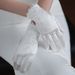 Unisex Wedding gloves White simple lace lace short bridal wedding dress dinner gloves_maomaolike.com