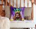 Cocker Spaniel King Of Mardi Gras Throw Pillow Machine Washable, Indoor Outdoor Decorative Pillow For Couch, Bed Or Patio, 14Hx14W_maomaolike.com