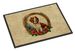 Brittany Spaniel Christmas Flowers Doormat Front Door Mat Indoor Outdoor Rugs For Entryway, Non Slip Washable Low Pile, 24H X 36W_maomaolike.com