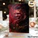 Frenzied Warrior Painting Poster, Dark Gory Dramatic Blood-Splattered Screaming Warrior In Fiery Red Haze Poster, Striking Intense Visual Ideal For_maomaolike.com