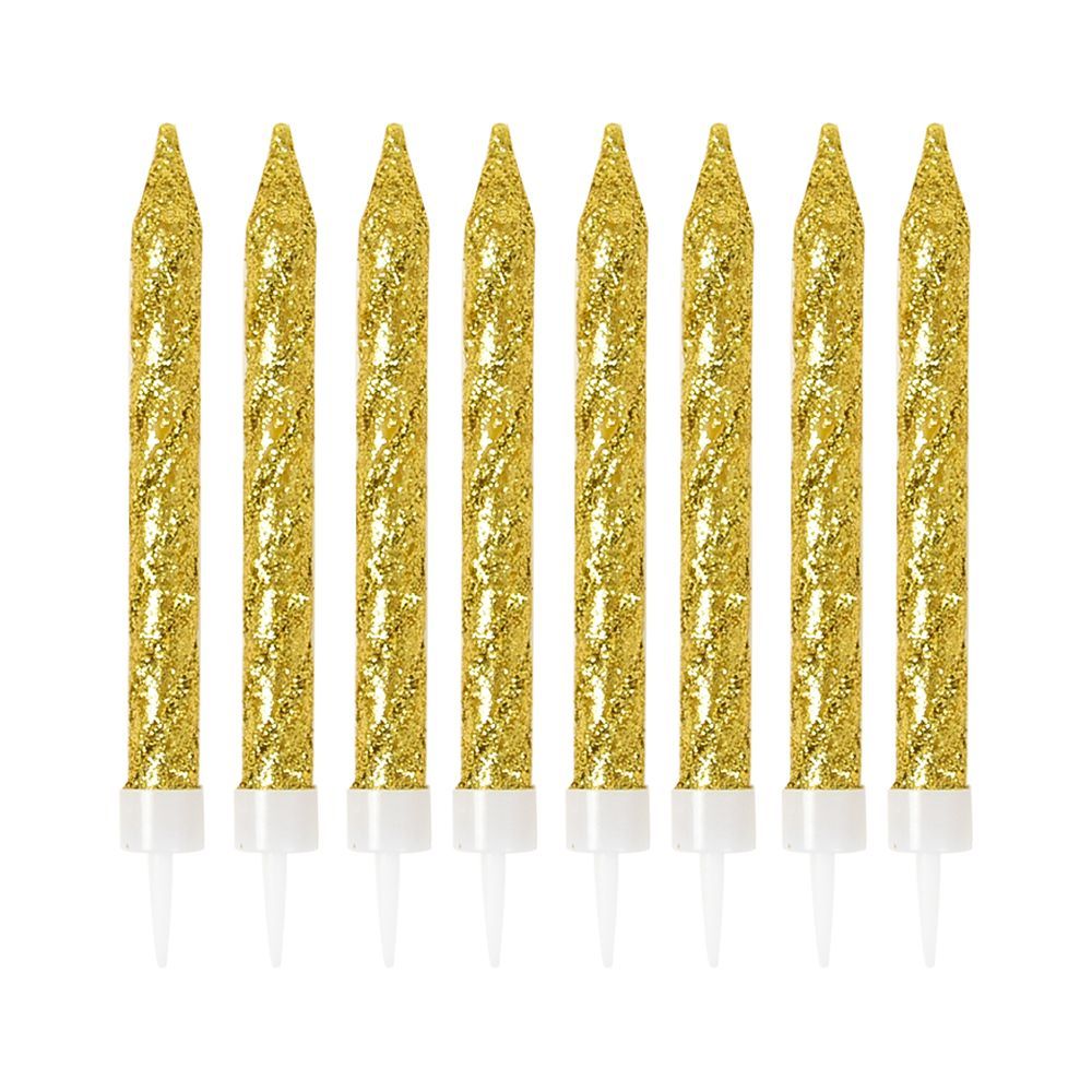192-Count Glitter Long Thin Birthday Candles, Gold Stick Birthday Cake Candles Set, Cake Candles Decorations For Birthday Party Wedding Anniversary Supplies_maomaolike.com