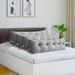 SOGA 4X 180cm Silver Triangular Wedge Bed Pillow Headboard_maomaolike.com